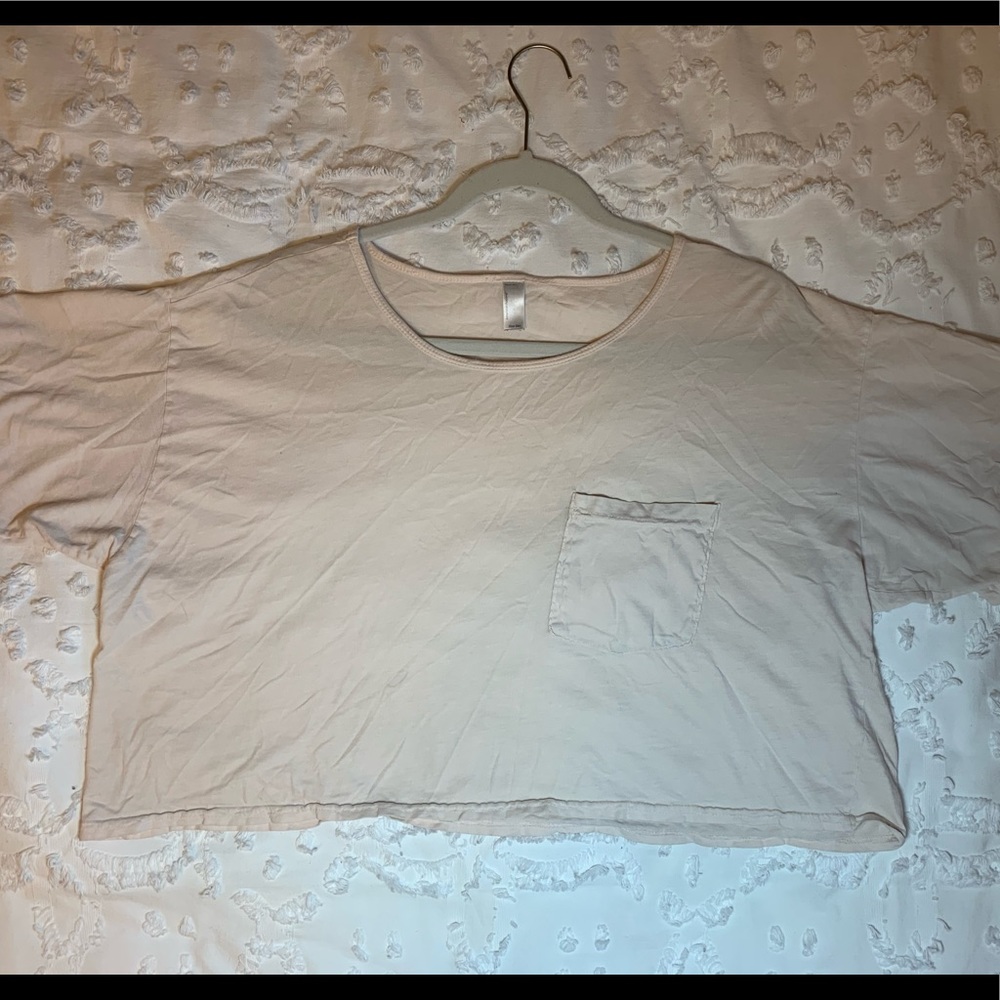 Light pink American apparel crop top